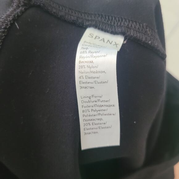 Spanx Size M Tall Black Ponte Knit Pull-On High Rise Shaping Leggings Minimalist - Picture 6 of 9